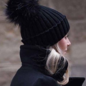 JCREW BEANIE w/ FAUX FUR PUFF NWT